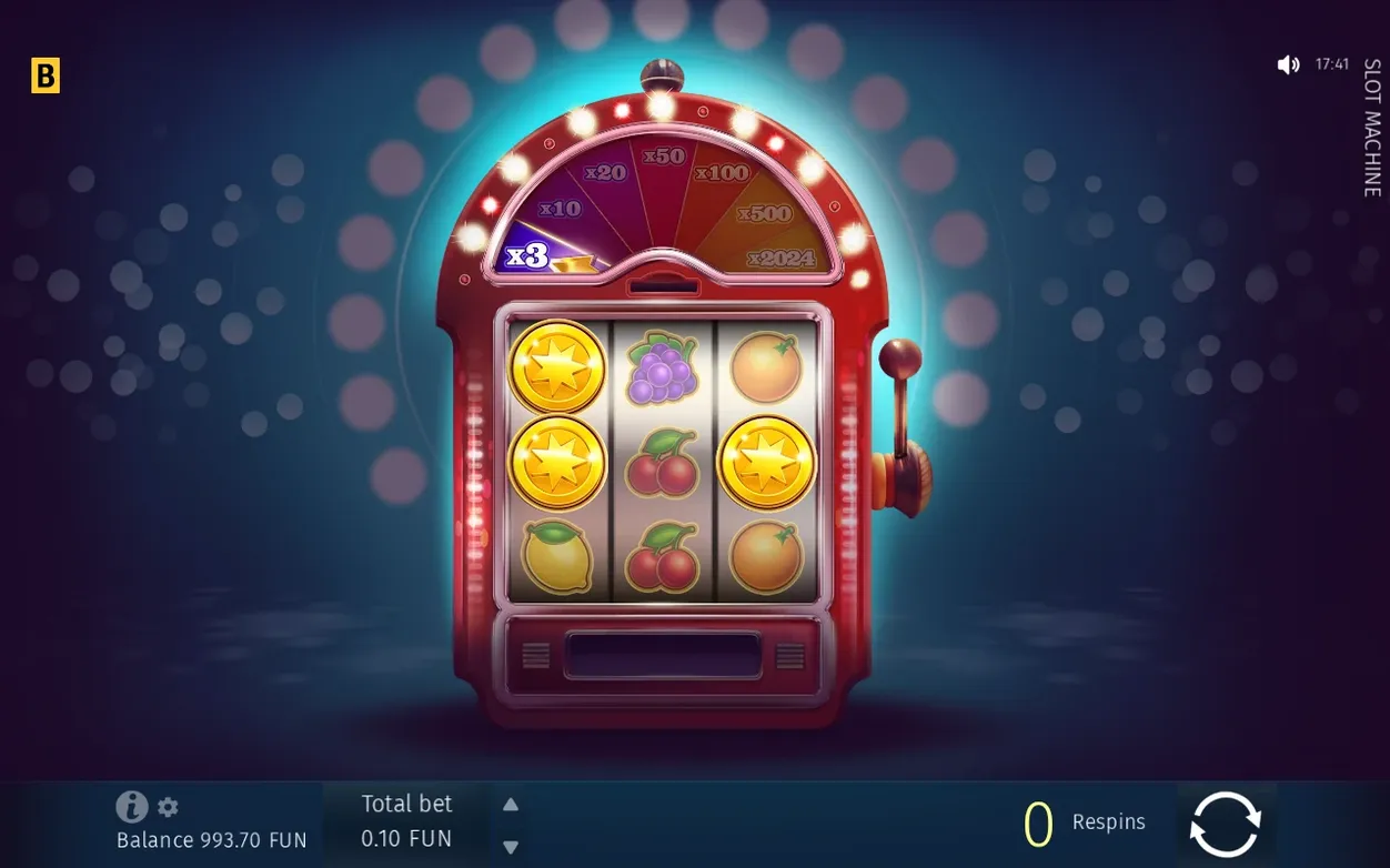 Wheel stays lit on x3 as three star coins stay fixed with 0 Respins left, balance 993.70 FUN.